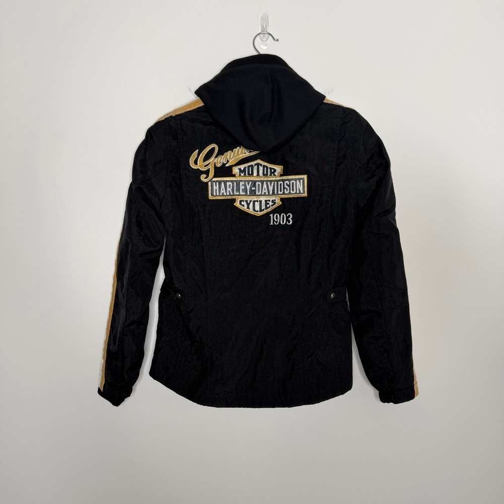 Harley Davidson Women's Airwing 3-in-1 Black Riding Jacket biker grunge - Picture 9 of 16